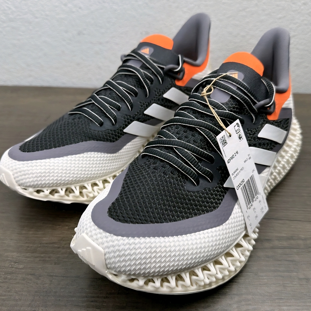 ADIDAS 4DFWD 2 MENS 10 GX9250 SHOES CARBON CLOUD WHITE LIKE NEW CONDITION